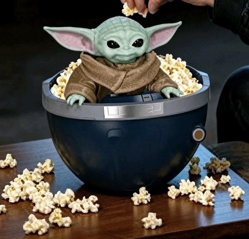 LIMITED Star Wars Mandalorian and Grogu Hover Pram Popcorn Bucket AMC Exclusive